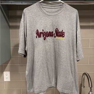 Y2K Arizona State Sun Devils Patched Logo Grey Tee Size XL Cadre